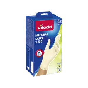Rękawice lateksowe Vileda Natural Latex S/M 100 szt.