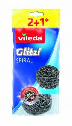 Zmywak stalowy Vileda Glitzi Spiral INOX 3 szt.